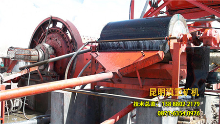 云南昆明滇重矿机生产的额逆流式磁选机应用现场照片